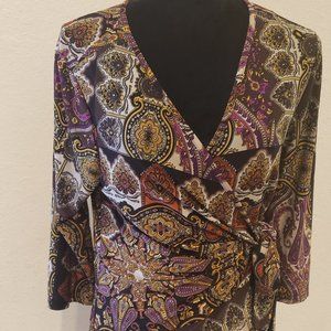 Vintage Mille Gabrielle Wrap Around Dress Size Lar